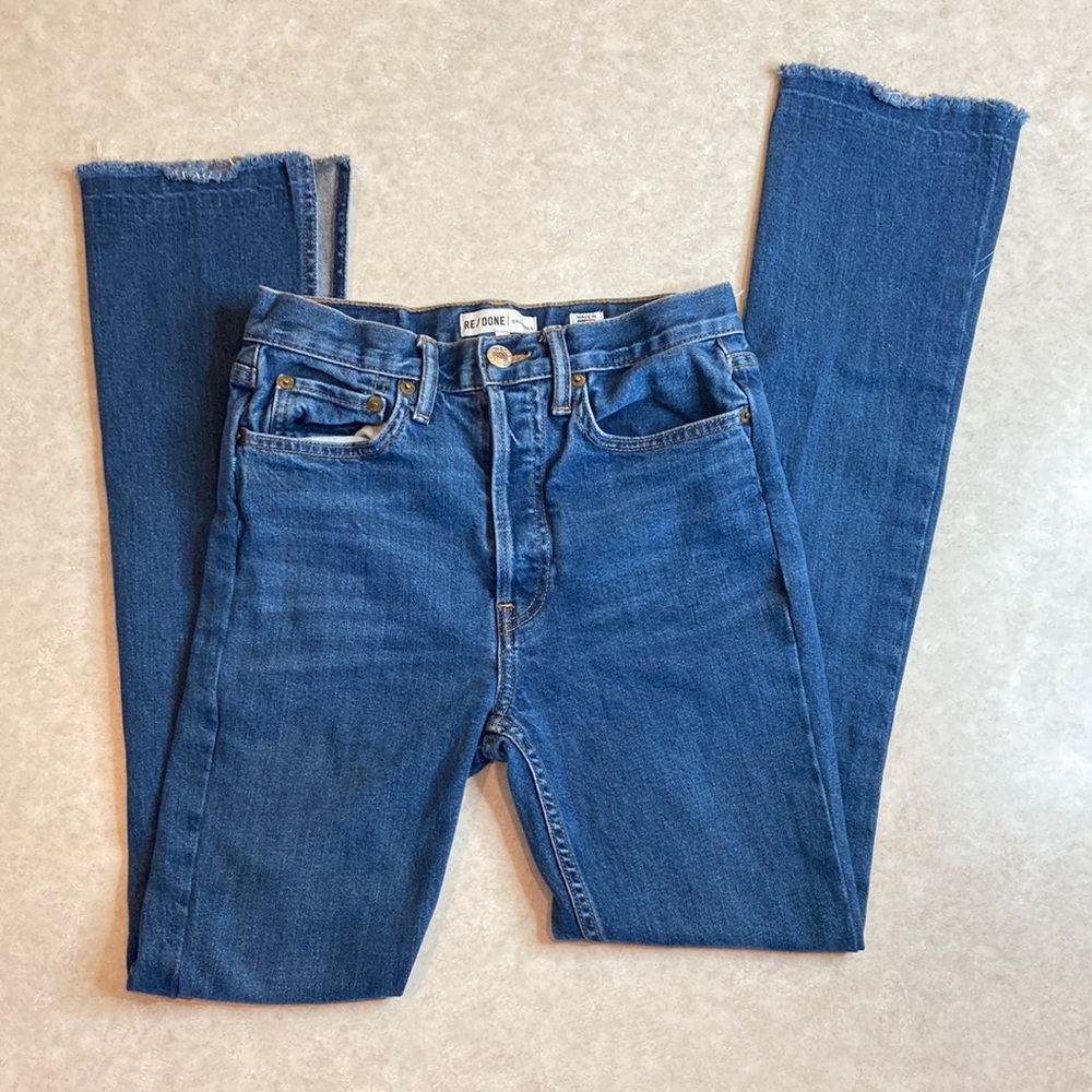 RE/DONE high rise slim flare jeans size 27